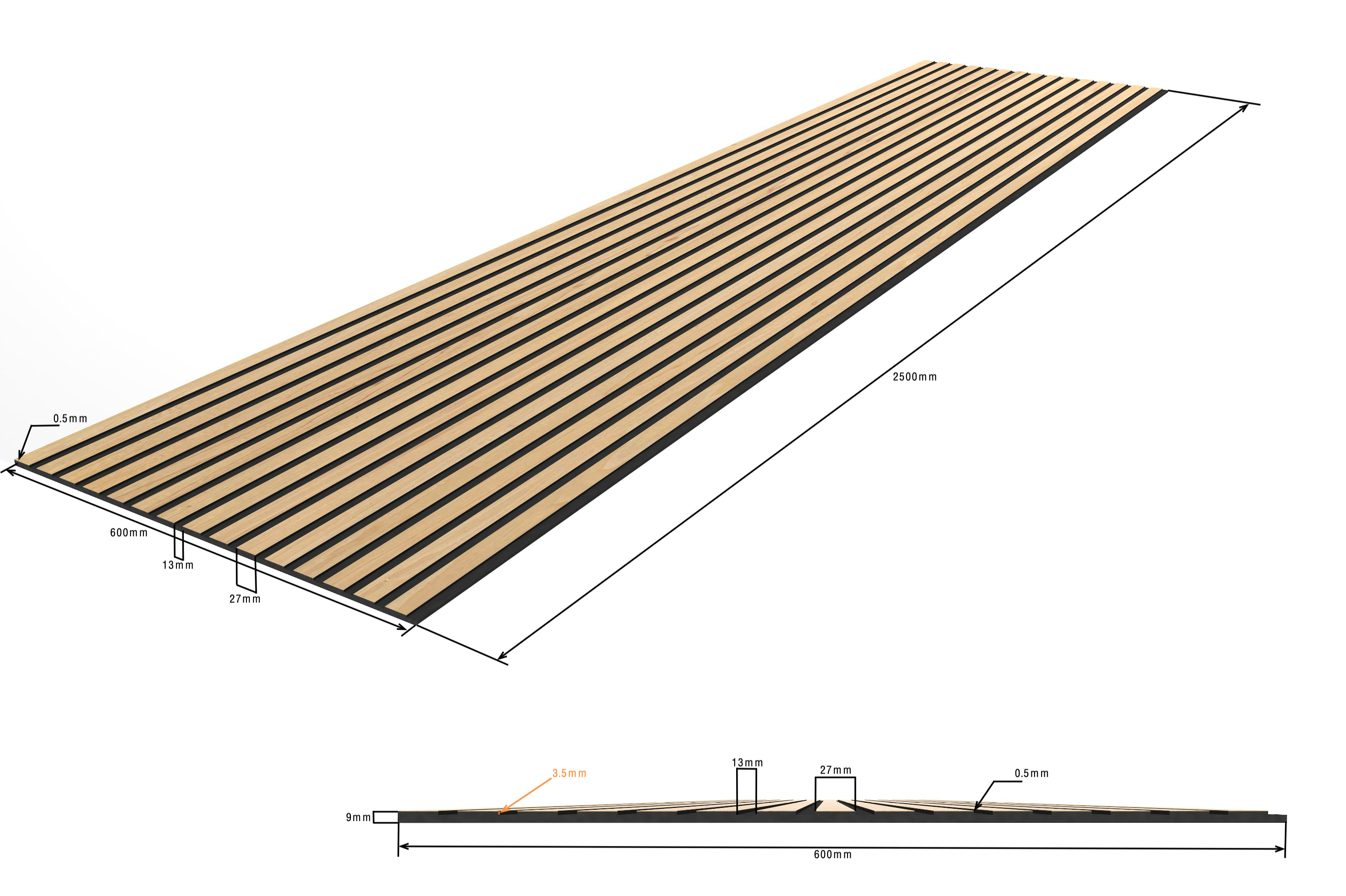 epicPLY Ultralight Akustikpaneel - Eiche Dunkel