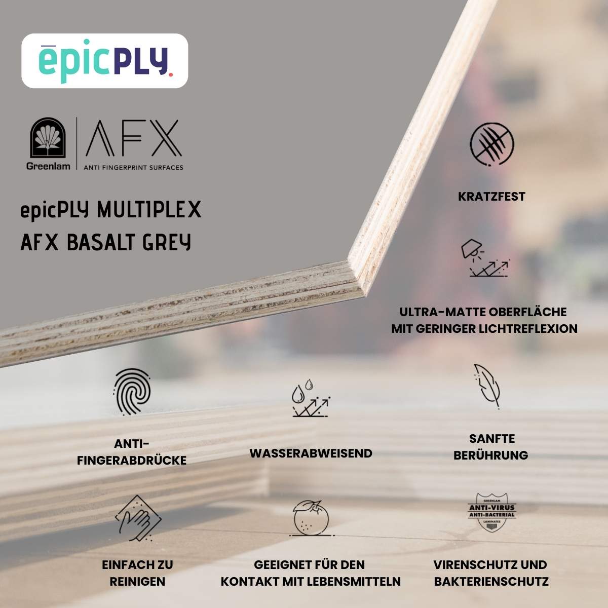 epicPLY Multiplex - AFX Basalt Grey