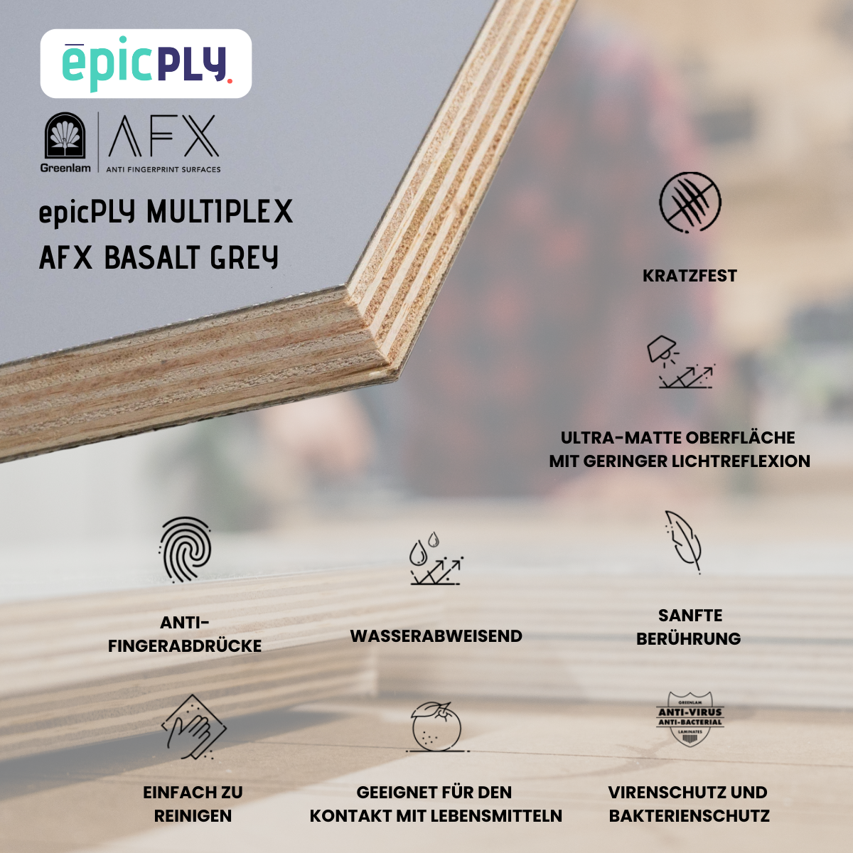 epicPLY Multiplex - AFX Basalt Grey